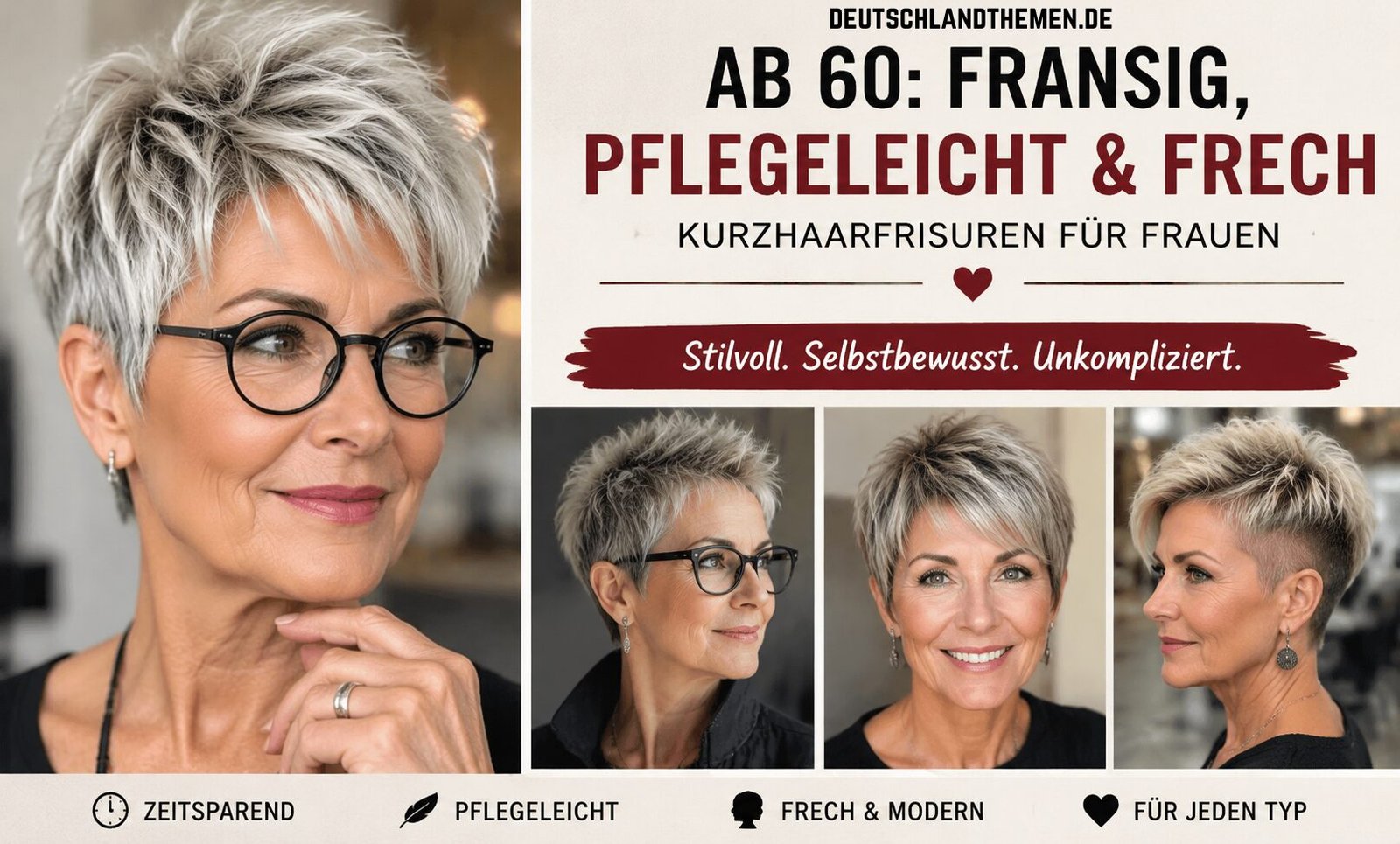ab 60 fransig pflegeleicht kurzhaarfrisuren frauen frech